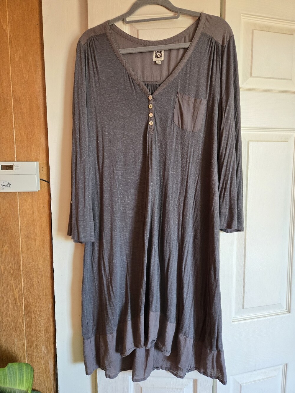 Vintage Anne Klein Gray Dress L